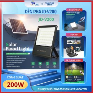 ĐÈN PHA NĂNG LƯỢNG MẶT TRỜI JINDIAN 200W JD-V200